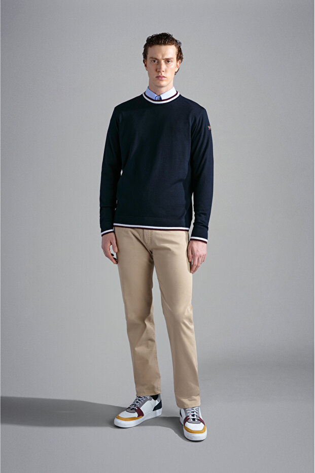 MEN'S KNITTED ROUNDNECK C.W. WOOL - 5