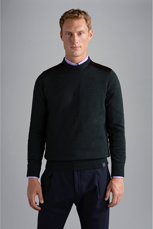 MEN'S KNITTED ROUNDNECK C.WWOOL