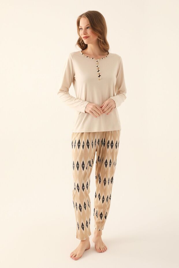PİERRE CARDİN NEW SEASON LONG SLEEVE WOMEN'S PAJAMA SET WIDE SIZE OPTIONS V3