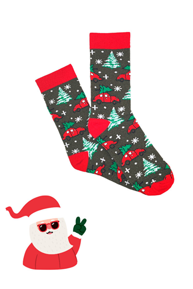 Special Collection Unisex Christmas Xmas Merry Christmas Happy Red Car Tree Socket Socks