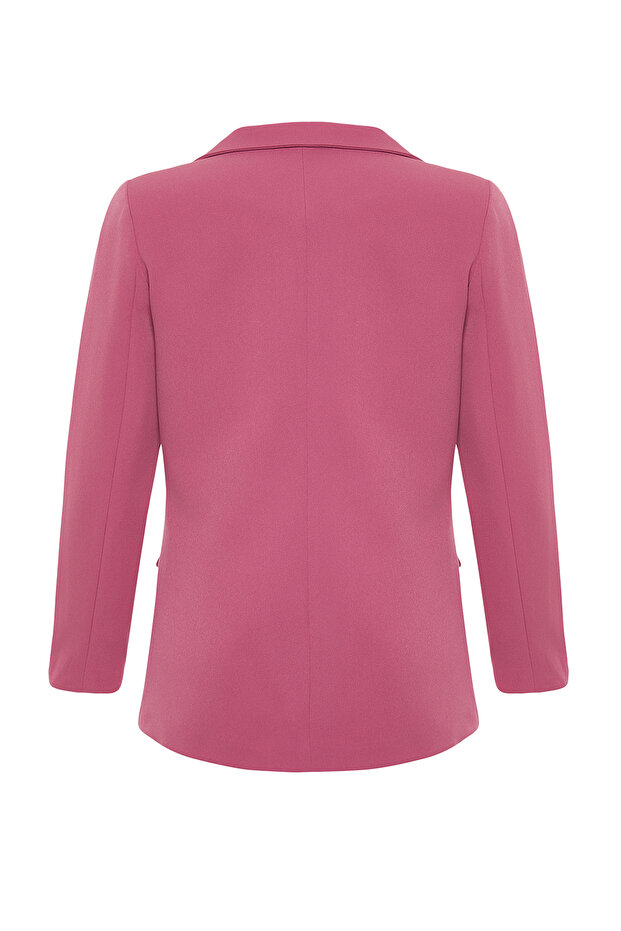 Różowa marynarka tkana z podwójną podszewką i zapinaniem na regularne guziki TWOAW21CE0264 - 8