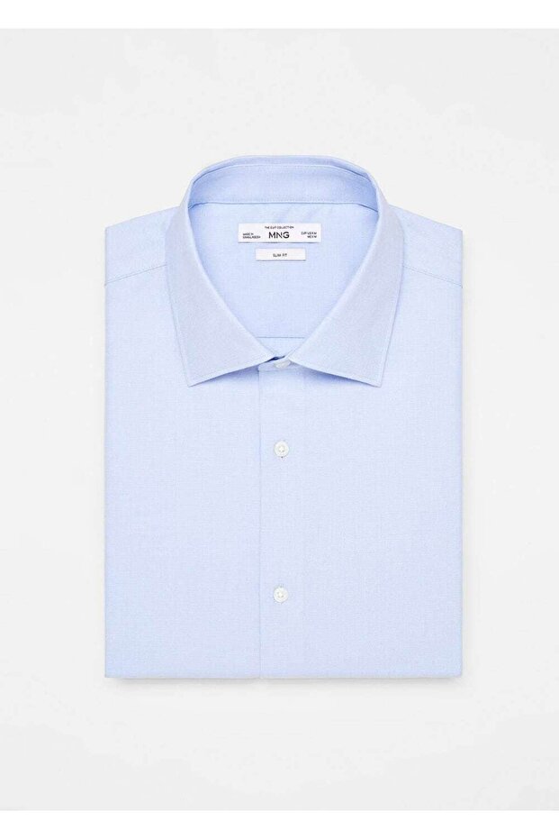 Slim Fit Pamuklu Poplin Gömlek - 5