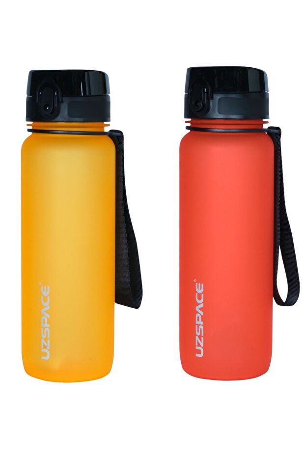 (SET OF 2) Uzspace 800ml New Collection Series Soft Touch Tritan Water Bottle