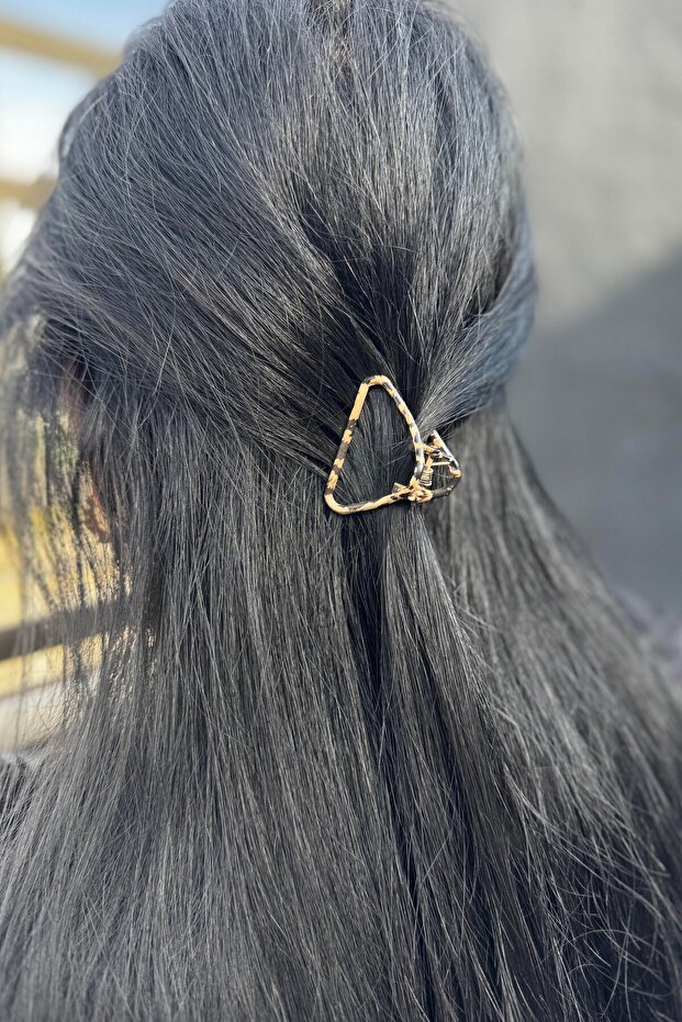 Brown Triangle Figured Leopard Patterned Latch Buckle - 3