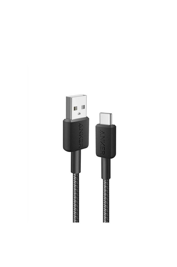 322 USB-C to USB-A 1.8M 30W Şarj Data Kablosu - Siyah - 1