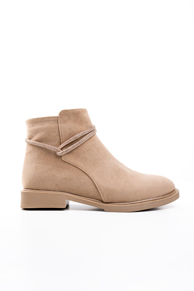 Kadın Bej Süet Bot - 5