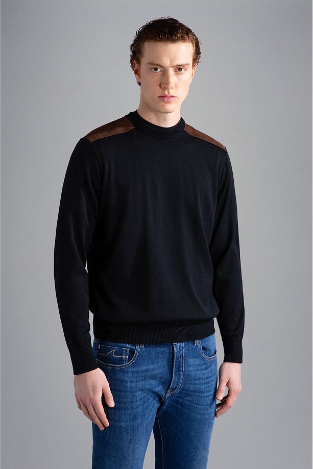 MEN'S KNITTED ROUNDNECK C.W. WOOL - 1