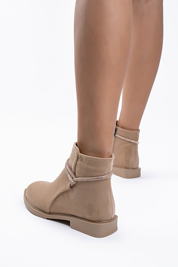 Kadın Bej Süet Bot - 4