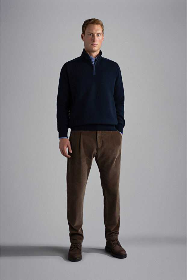 MEN'S ZIPPED PULLOVER C.W. WOOL - 4