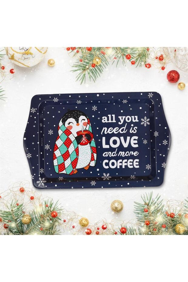 Dark Blue Penguin Mini Metal Tray
