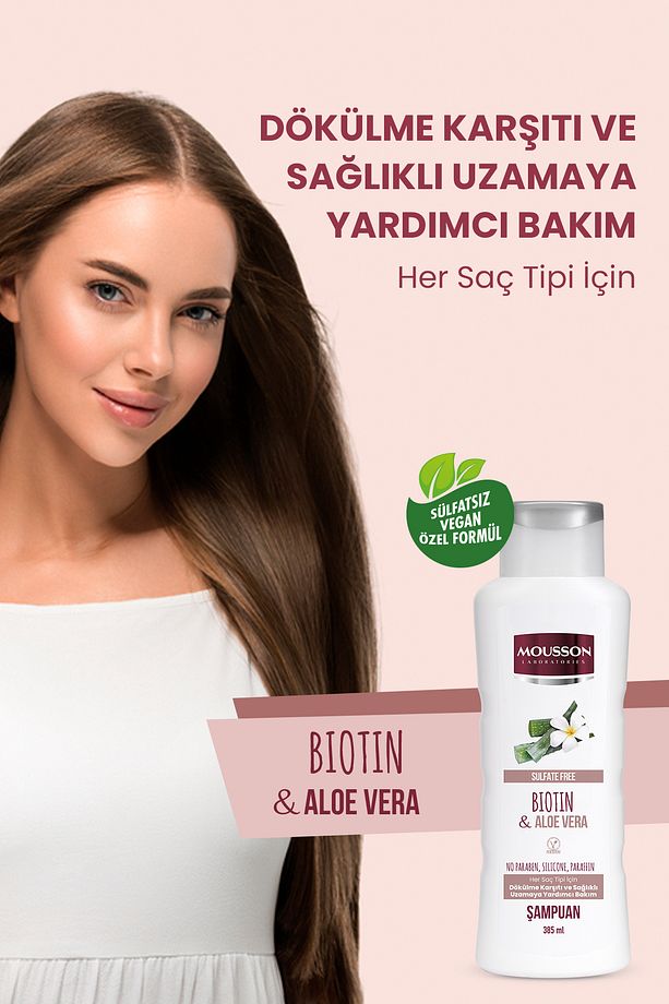 Biotin Ve Aloe Vera Içeren Dökulme Karşıtı Ve Uzamaya Yardımcı Sülfatsız Şampuan 385 ml - 4