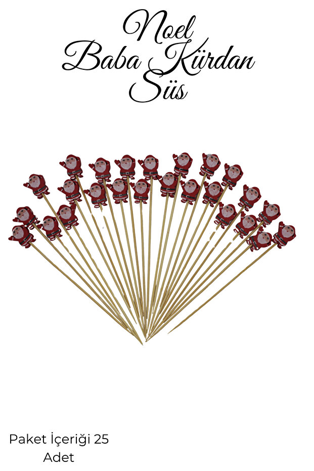 New Year's Special Toothpick Ornament Santa Claus [25 Pieces]