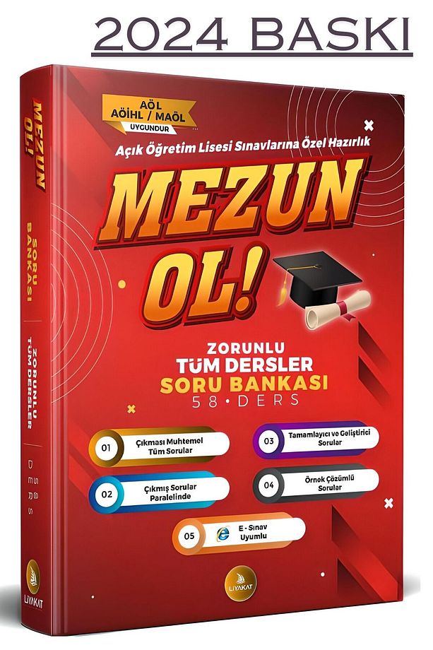 2024 AÇIK LİSE Zorunlu Tüm Dersler Soru Bankası- AÖF Özel Hazırlık- Tüm Dönemler,240 SAYFA - 1