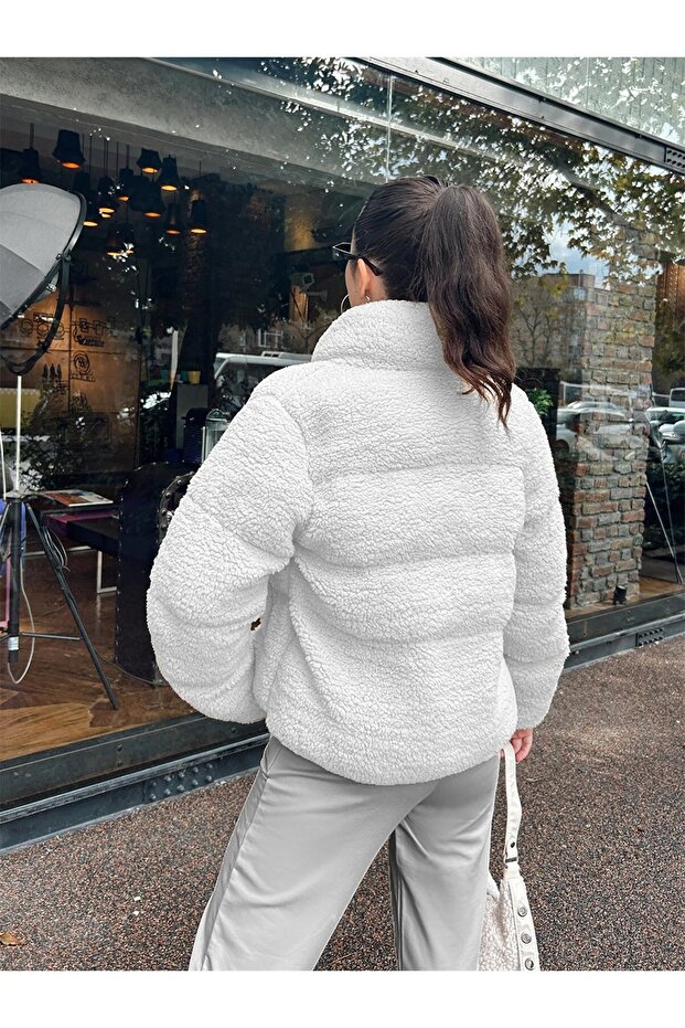 معطف تيدي منتفخ من القطيفة - 7