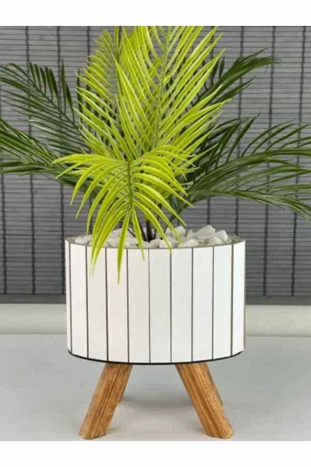 Yapay Çiçek Palmiye Areka Yapay Bitki Salon Çiçeği 9 Yaprak 50cm Saksı Dahi Değildir - 1