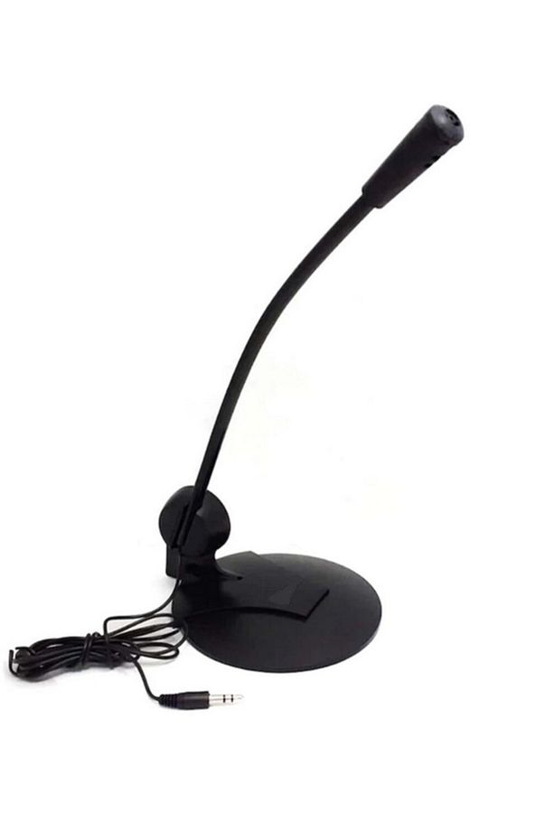 MASAÜSTÜ STANDLI BİLGİSAYAR MİKROFONU 3.5 MM JACK GİRİŞLİ PC MİCROPHONE YOUTUBER MİKROFON - 2