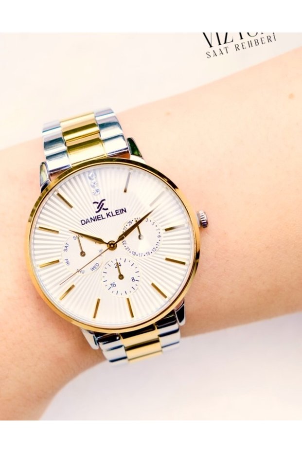 Women's Wristwatch Gold and Silver Color Steel Waterproof