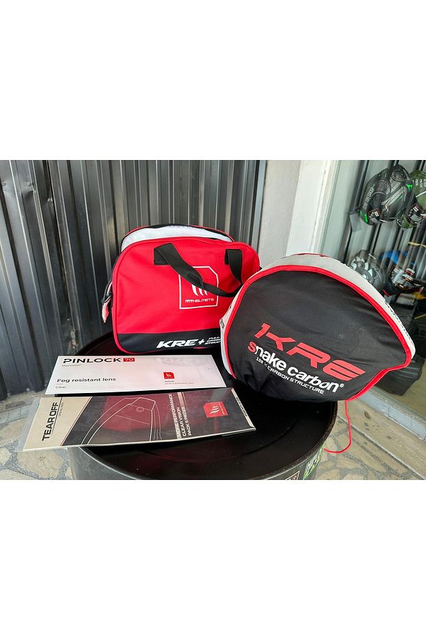 KRE+ Projectile D2 Gloss Pearl Carbon Full Face Kask - 4