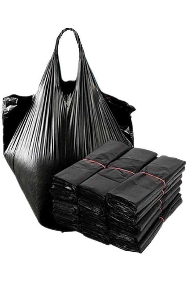 Siyah Jumbo Atlet Poşet 45X85 cm Ekstra Kalın Dayanıklı Poşet Esnek 1 Kılo 15 Adet - 1
