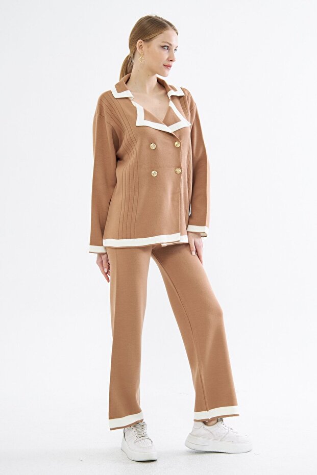 Buttoned Double Knitwear Set - 5