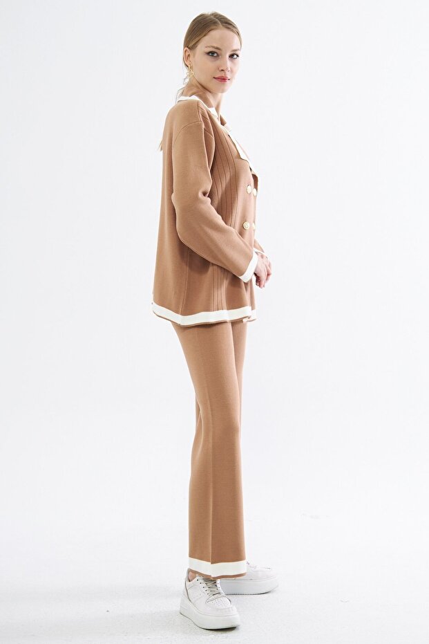 Buttoned Double Knitwear Set - 6
