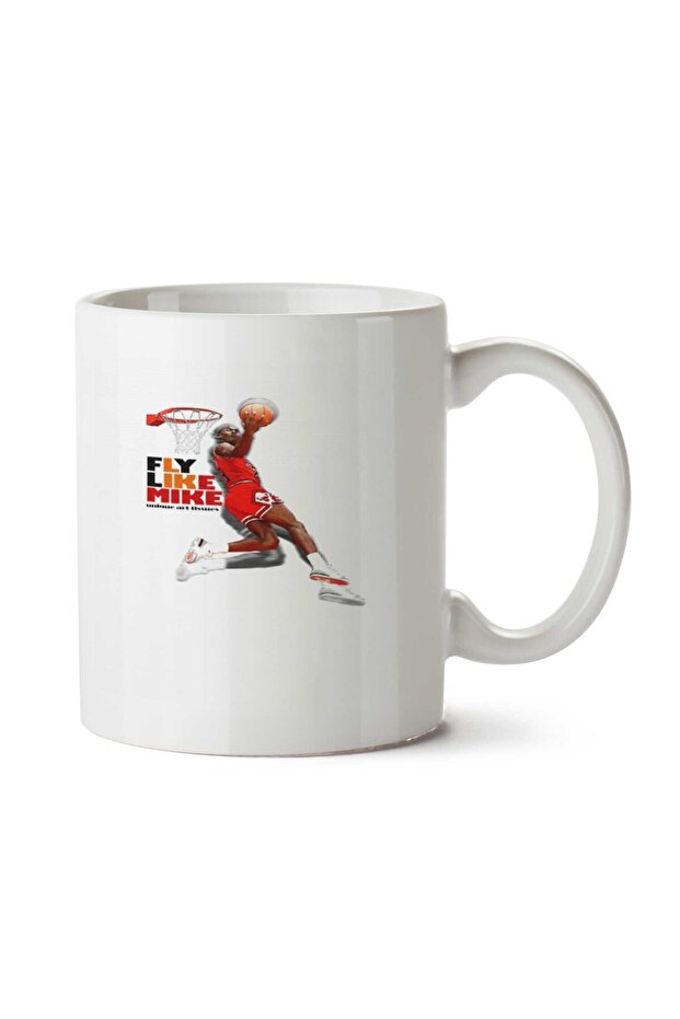 كوب مطبوع عليه وجهين من Fly Like Mike Flying Mike