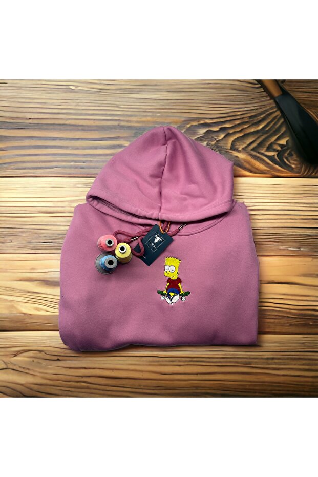 Simpsonlar Serisi (Bart) nakışlı hoodie