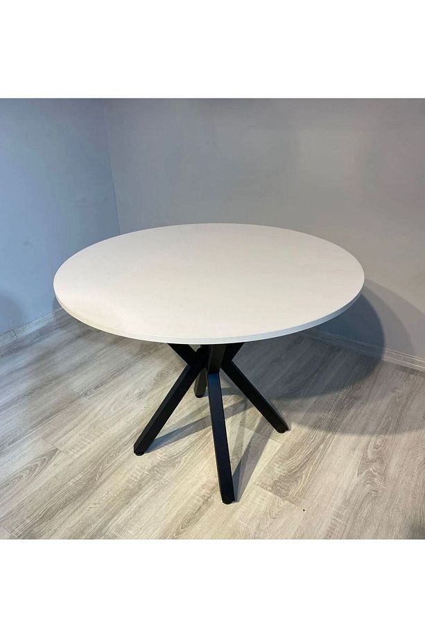 Yuvarlak Yemek Masası Pot Ayak Mutfak Balkon Masası 70x70 - 2