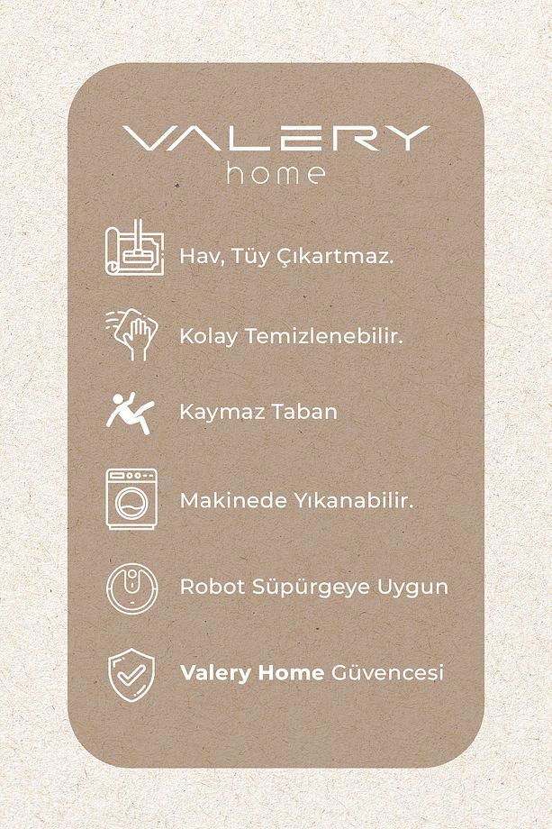 Nova Plus Vl Kaymaz Taban Kabartmalı Yüksek Kalite Salon Koridor Mutfak Hali Bej Kiremit Yolluk - 6