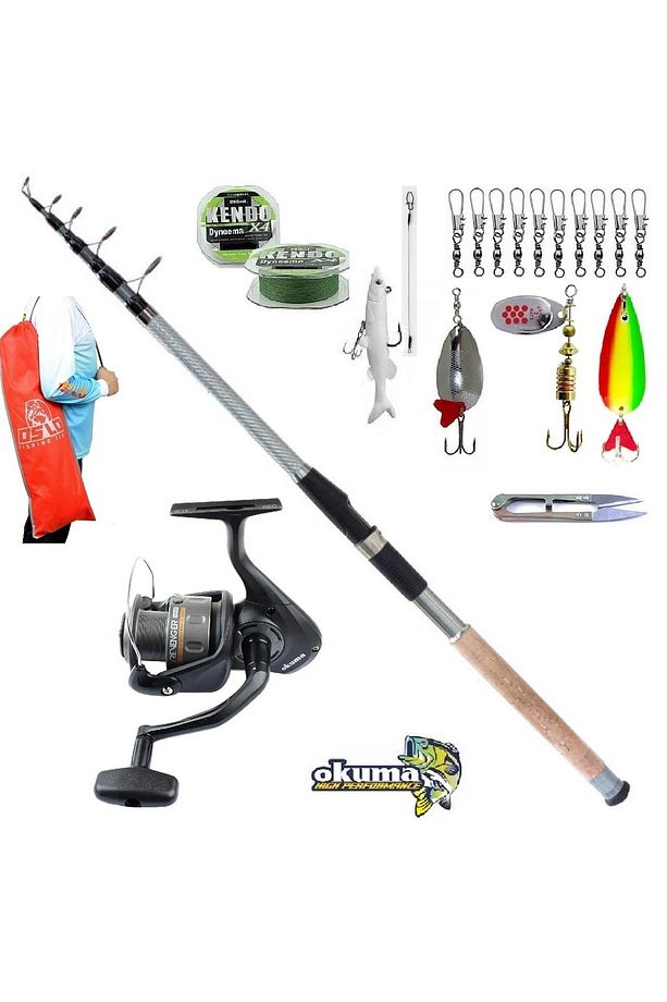 Revenger Rv-40 Remixon Carbo-x 240cm 60-120gr Turna Tele Spin Olta Takımı Seti - 1