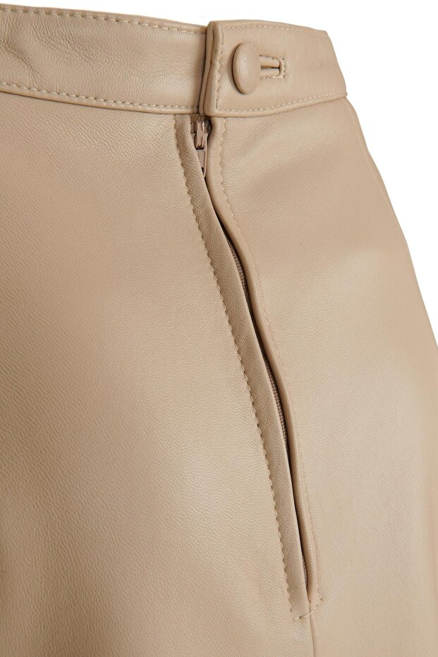 ANNA Deri Etek Bej - 4