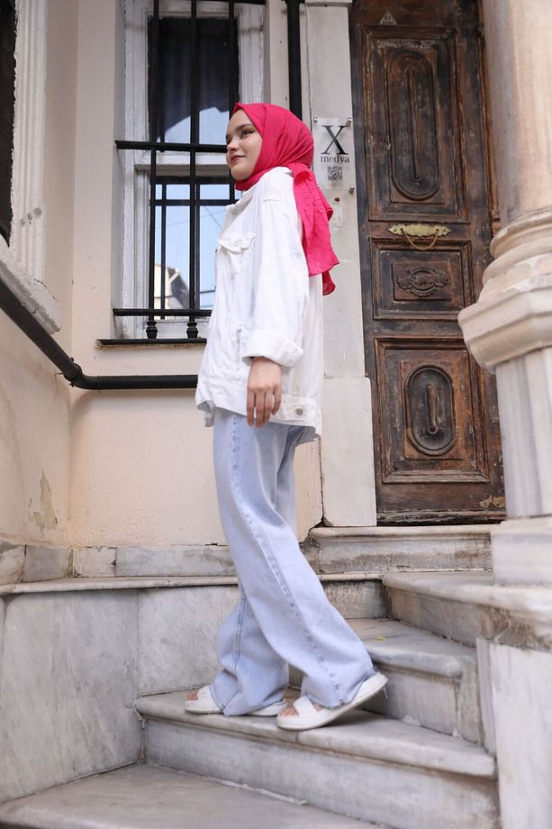 Çift Cepli Kot Ceket - 5