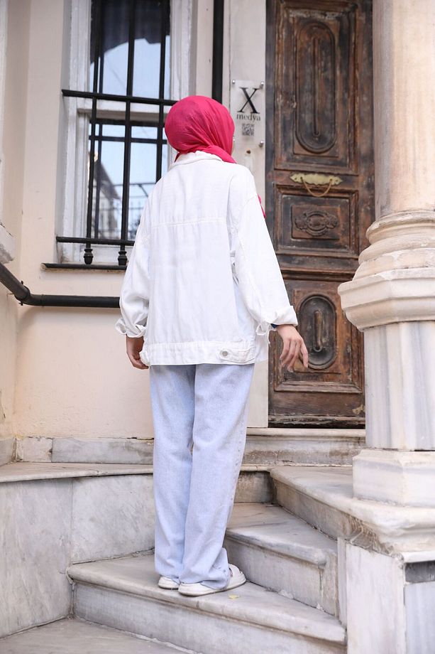 Çift Cepli Kot Ceket - 6