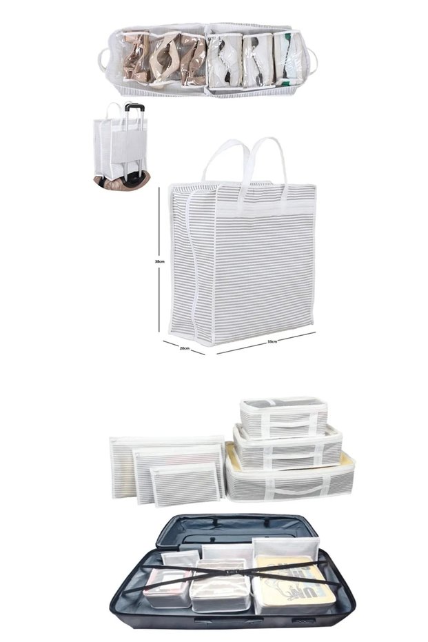 Travel Organizer Set of 2 (suitcase organizer + shoe organizer)