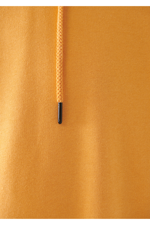 Kapüşonlu Turuncu Basic Sweatshirt 0610062-71399 - 7