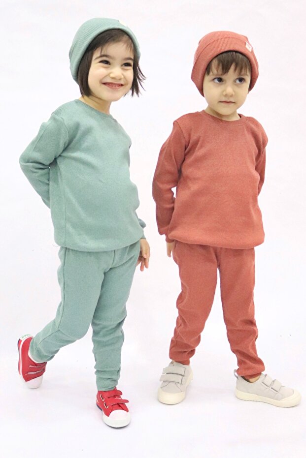 طقم قبعة صغيرة مكونة من 3 قطع - 5