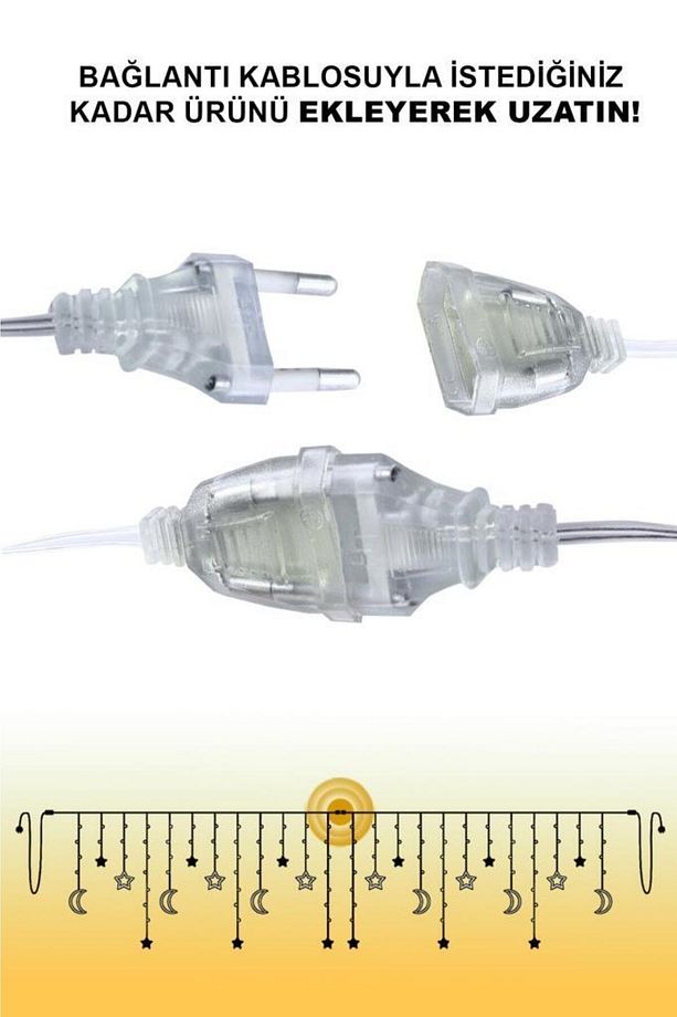 Dp-45 Gün Işığı 3 Metre Ay Yıldız Şekilli Perde Led - 2