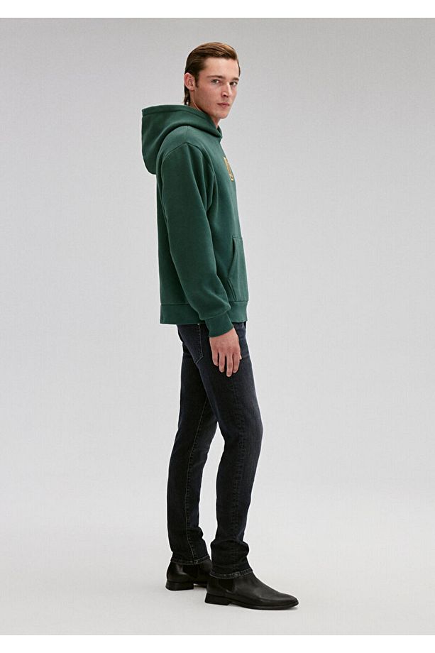 MJ Nakışlı Kapüşonlu Yeşil Sweatshirt 0S10131-71538 - 4