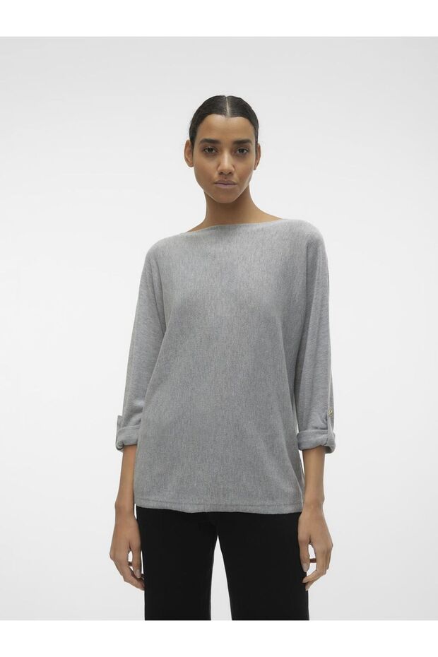 Strickpullover U-Boot Ausschnitt Pullover - 5