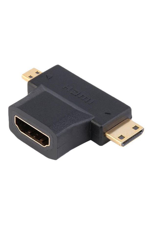 Mini Hdmı Micro Hdmı Ve Hdmı Çevirici Dönüştürücü Adaptör 3 In 1 - 1
