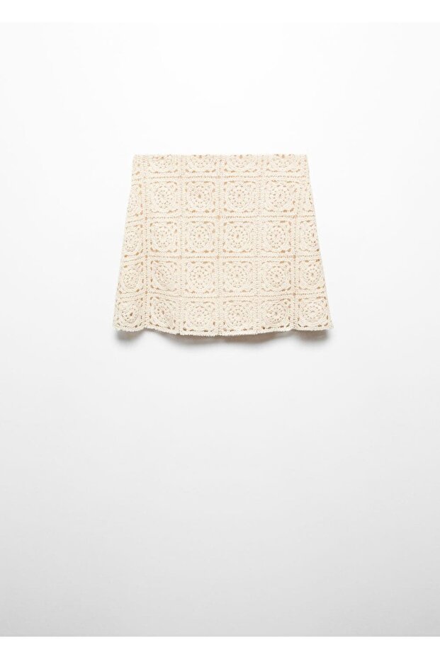 İşlemeli pamuklu etek - 3