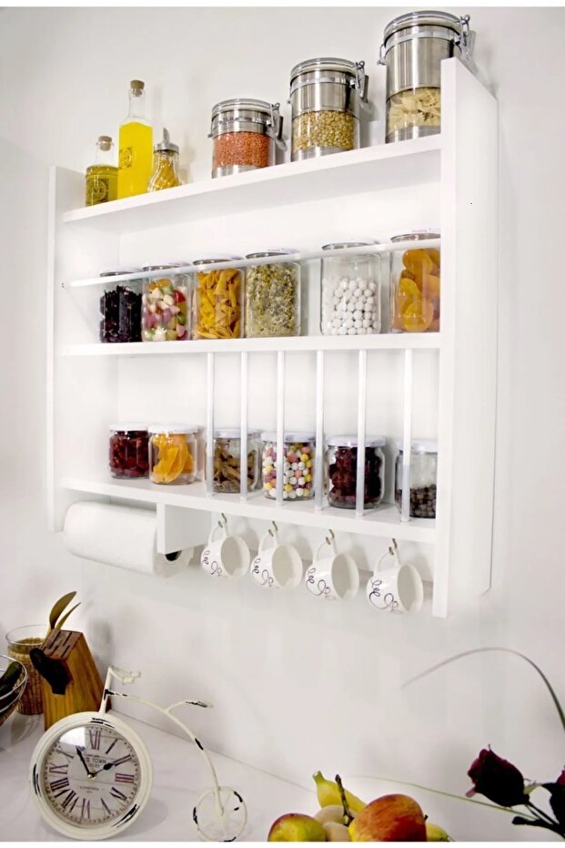 Ahşap Mutfak Terek Rafı - 1