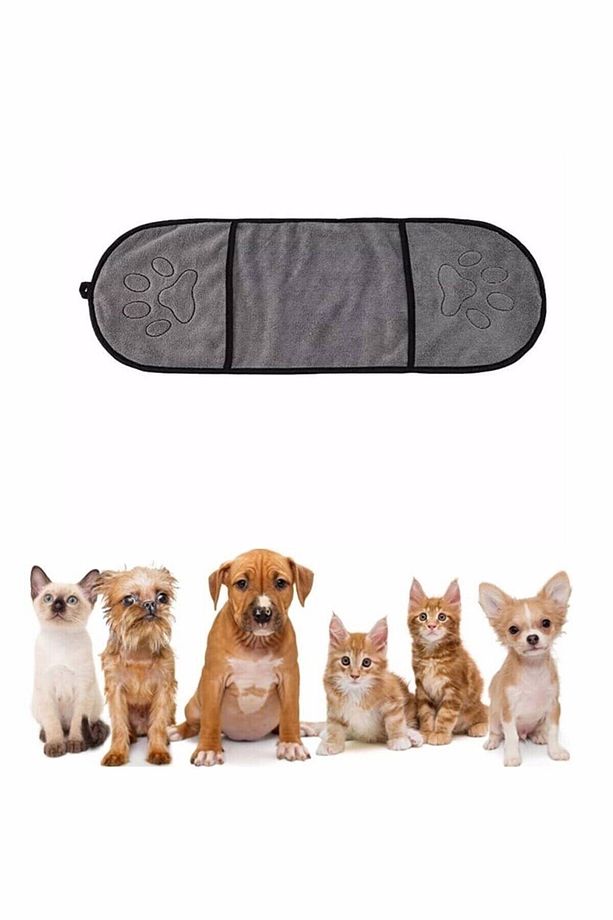 Mikrofiber Kedi Ve Köpek Kurulama Havlusu, Eldiveni, Bezi Mikrofiber 80x25 Cm - 4