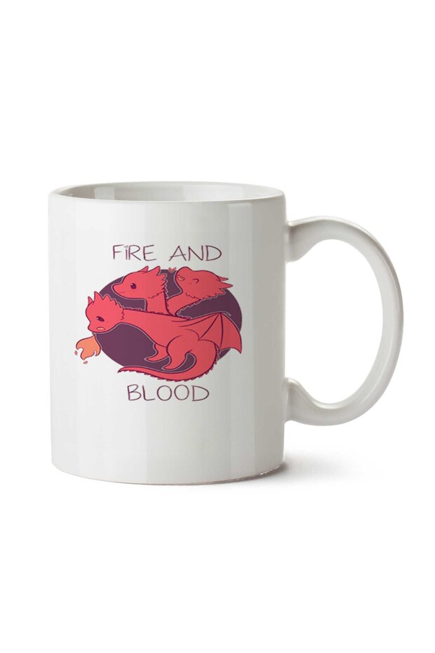 كوب مطبوع على الجانبين من Fire and Blood 3