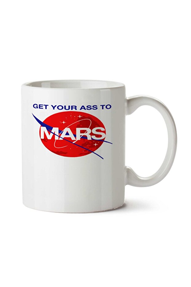كوب مطبوع عليه وجهين من Get Your Ass To Mars