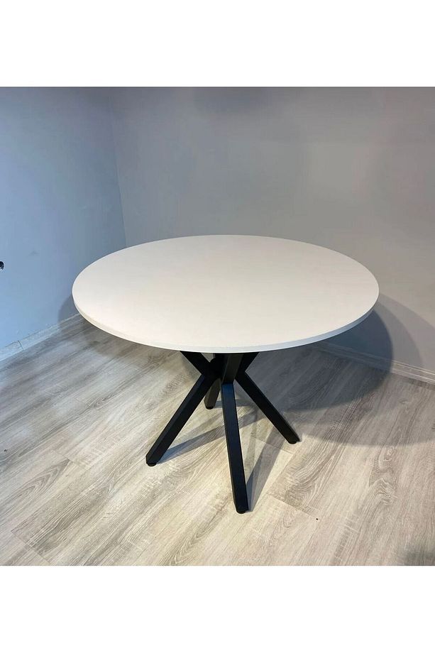 Yuvarlak Yemek Masası Pot Ayak Mutfak Balkon Masası 70x70 - 1