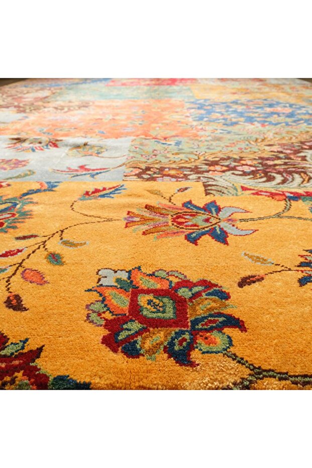 Patchwork Desenli El Dokuma Halı - 5