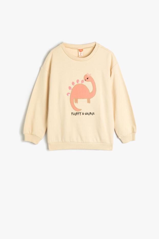 Baby Girl Beige Sweatshirt