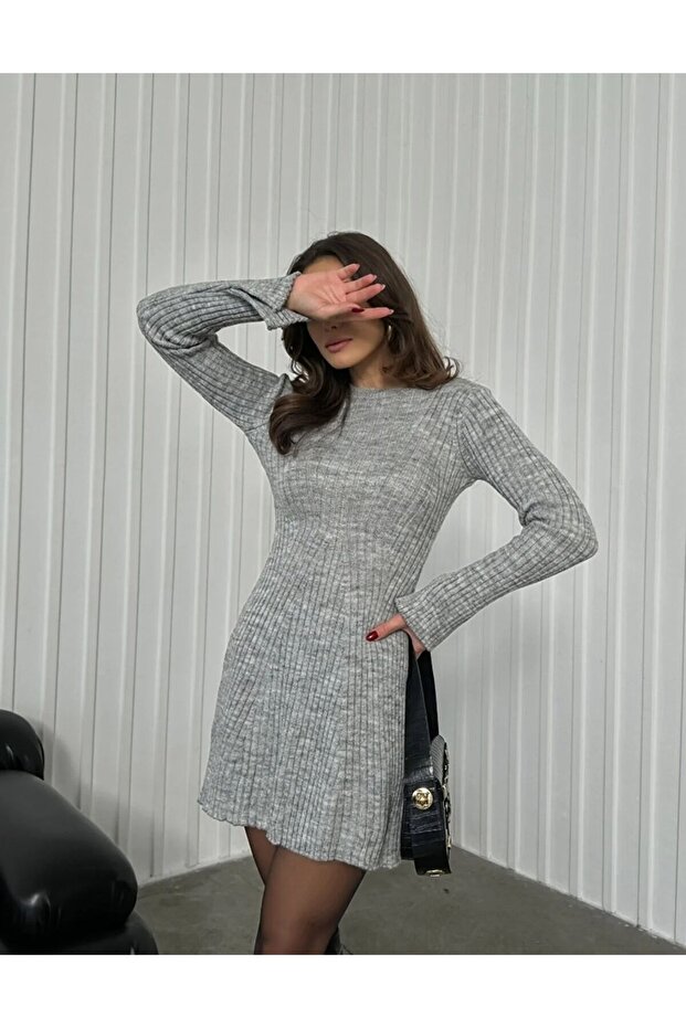 Mini Triko Elbise - 1