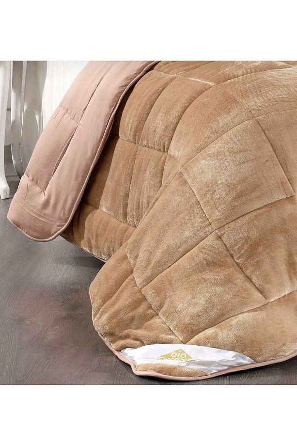 Luxury Orijinal Kadife Kahve Wellsoft Tek Kişilik Yorgan 155x215 - 1